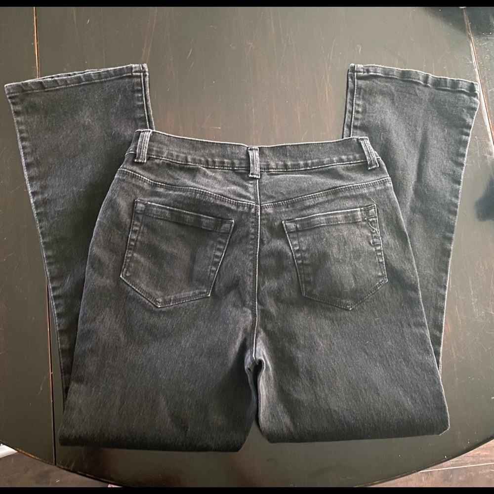 Womens Black 6PS Tummy Control Boot Cut Jeans
